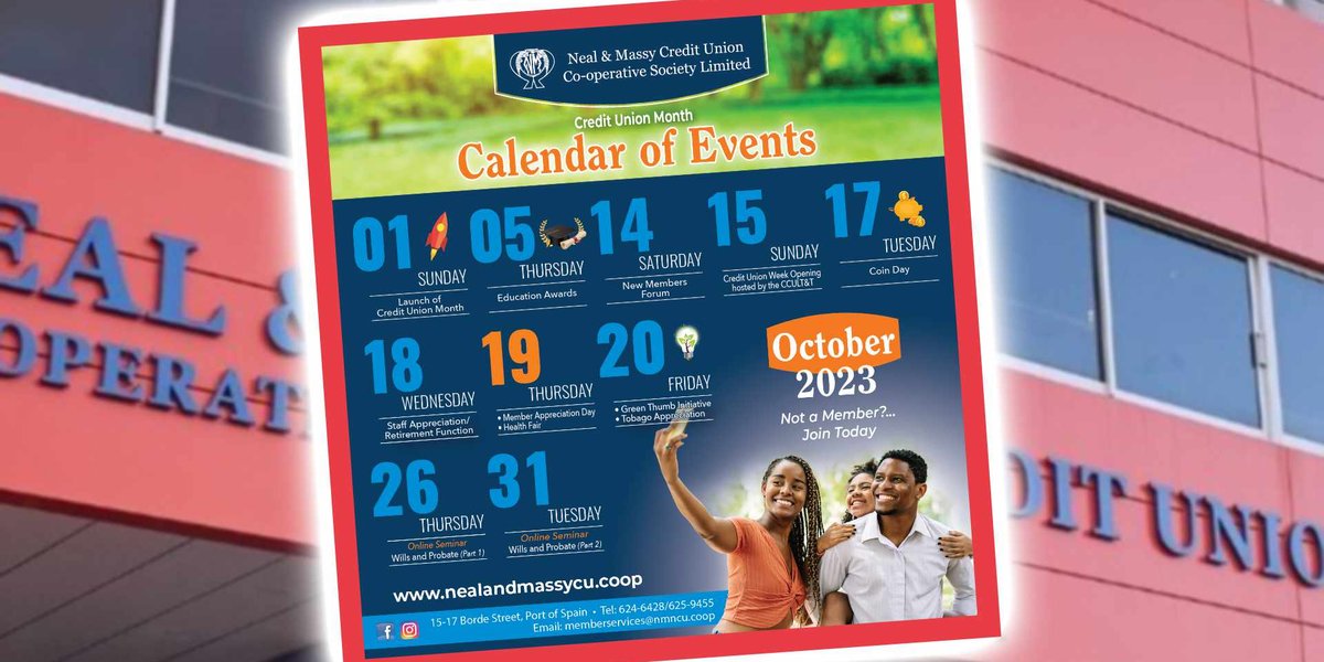 Credit Union Month Calendar of Events 2023